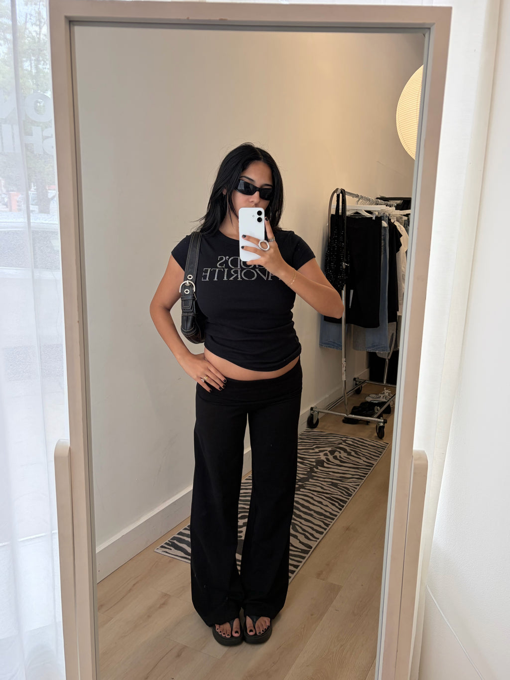 Fold Over Pants (Black)