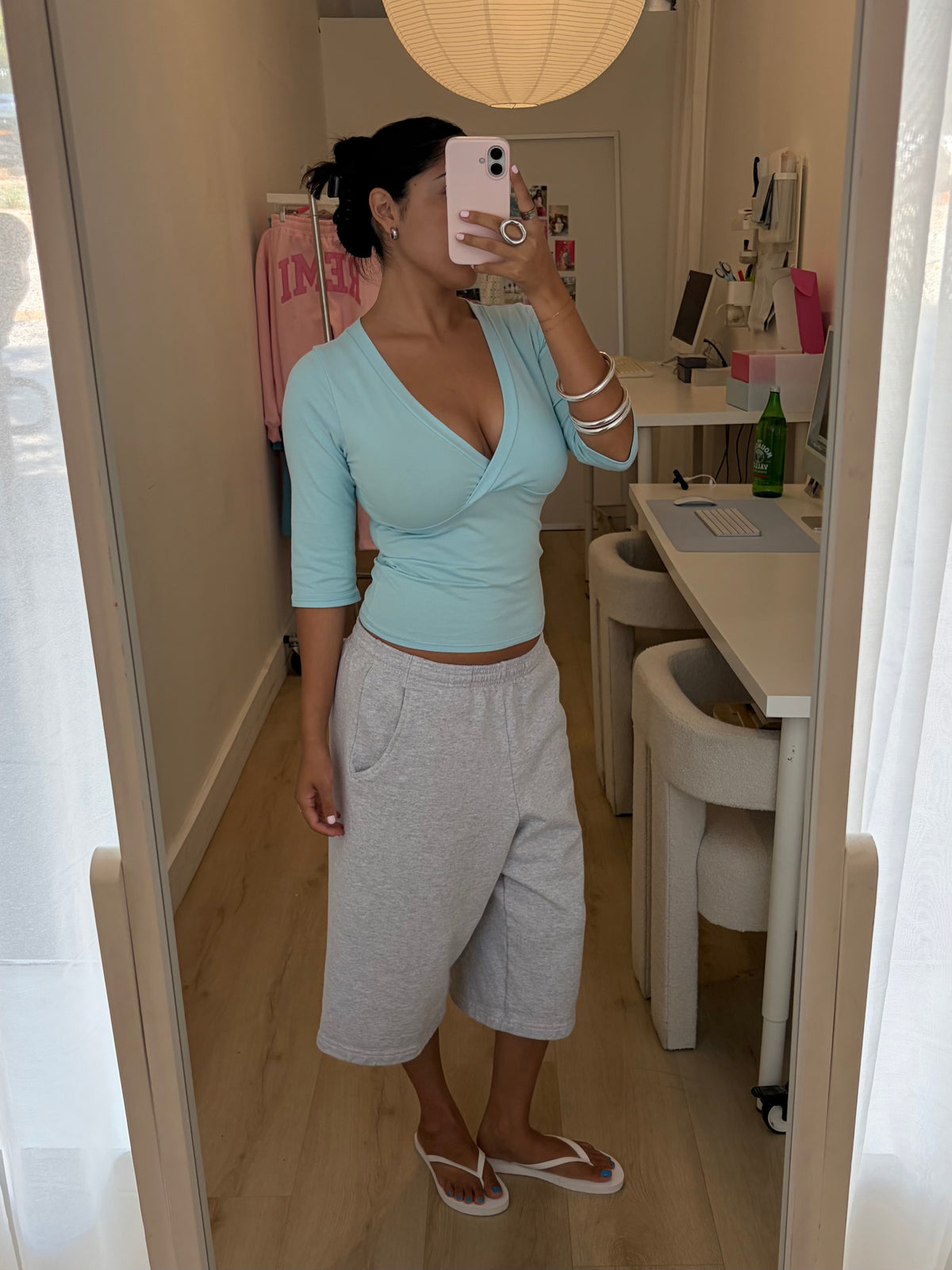 3/4 Sleeve Top (Teal)