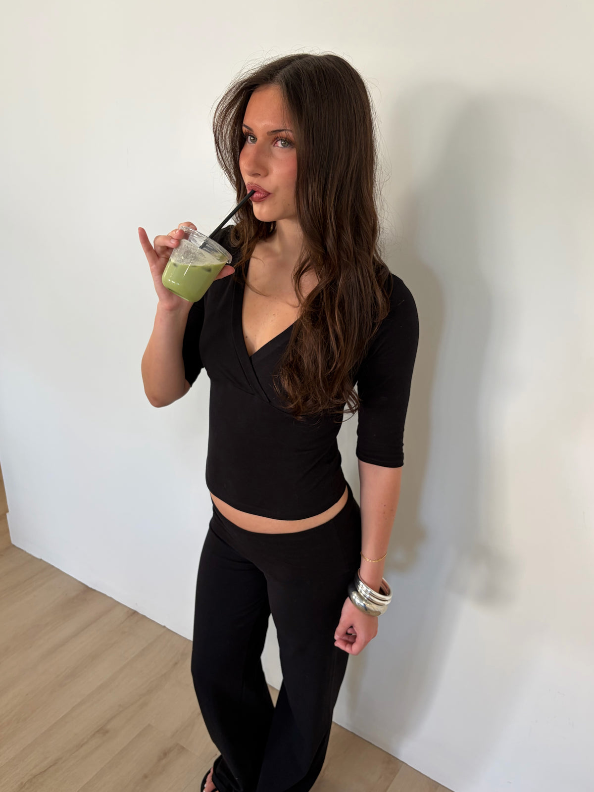 Fold Over Pants (Black)