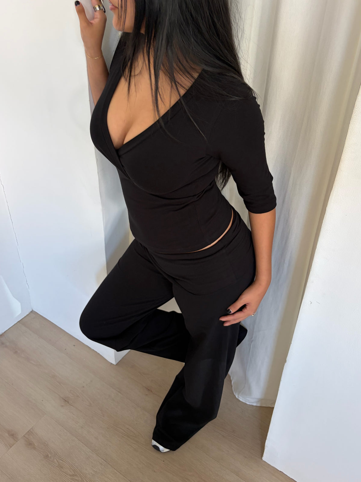 Fold Over Pants (Black)