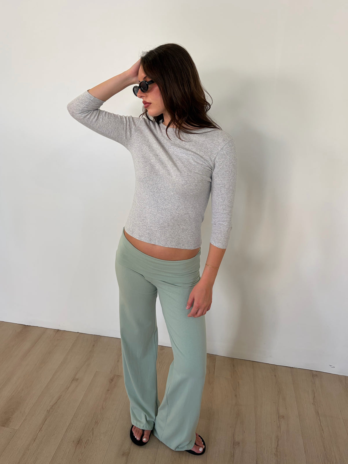 Fold Over Pants (Green)