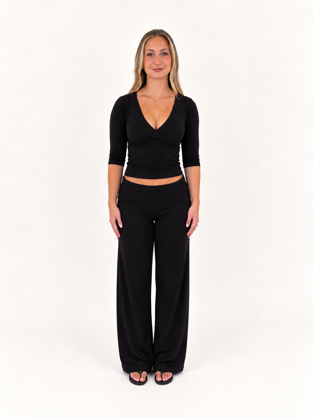 Fold Over Pants (Black)