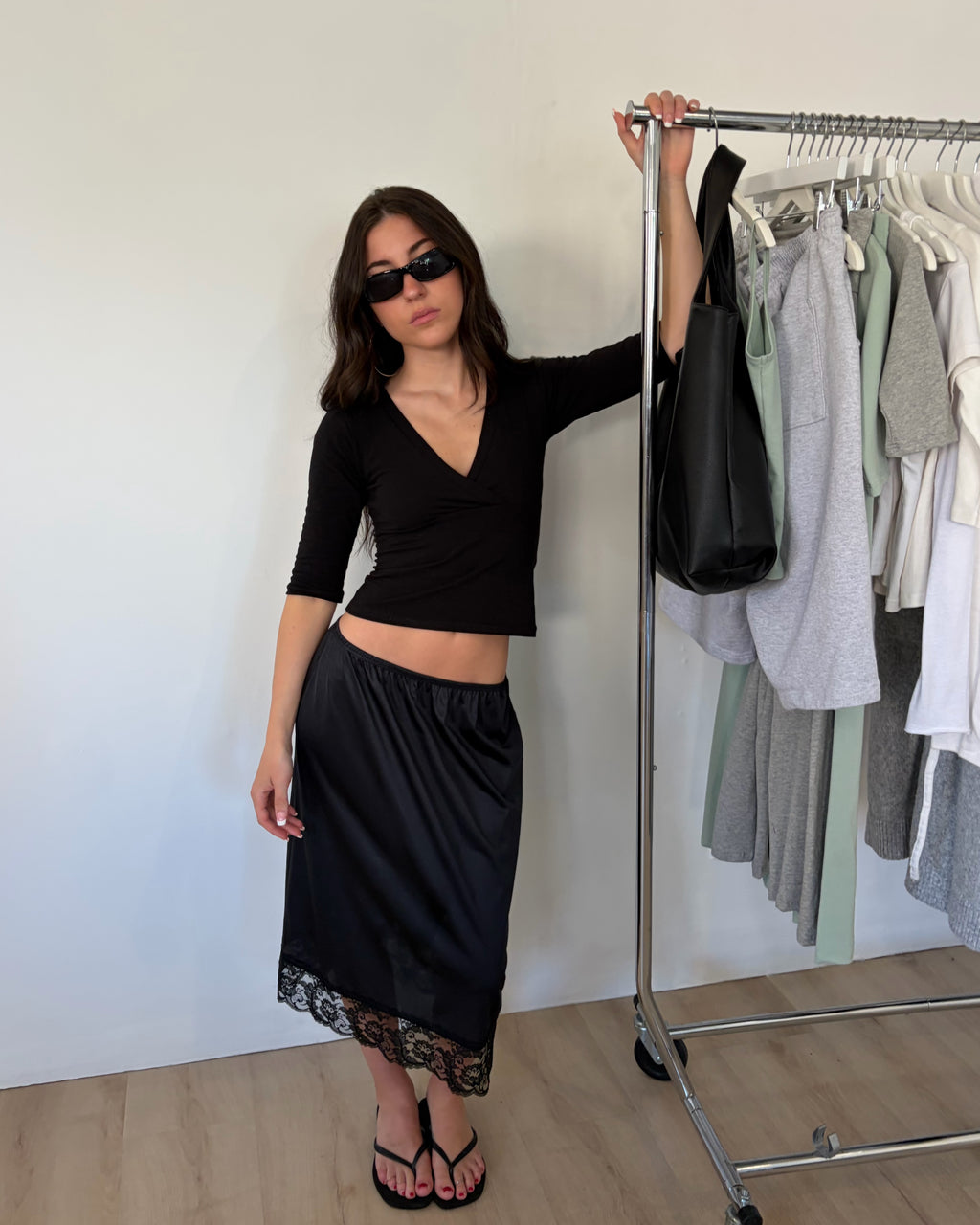 3/4 Sleeve Top (Black)