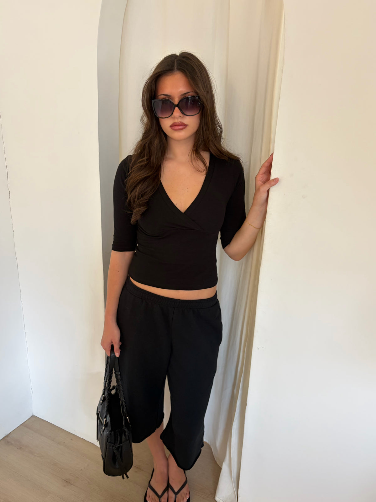 3/4 Sleeve Top (Black)