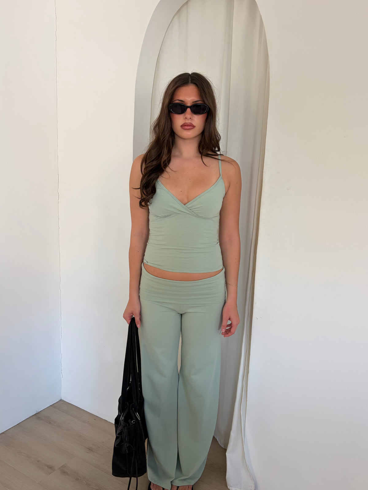 Fold Over Pants (Green)