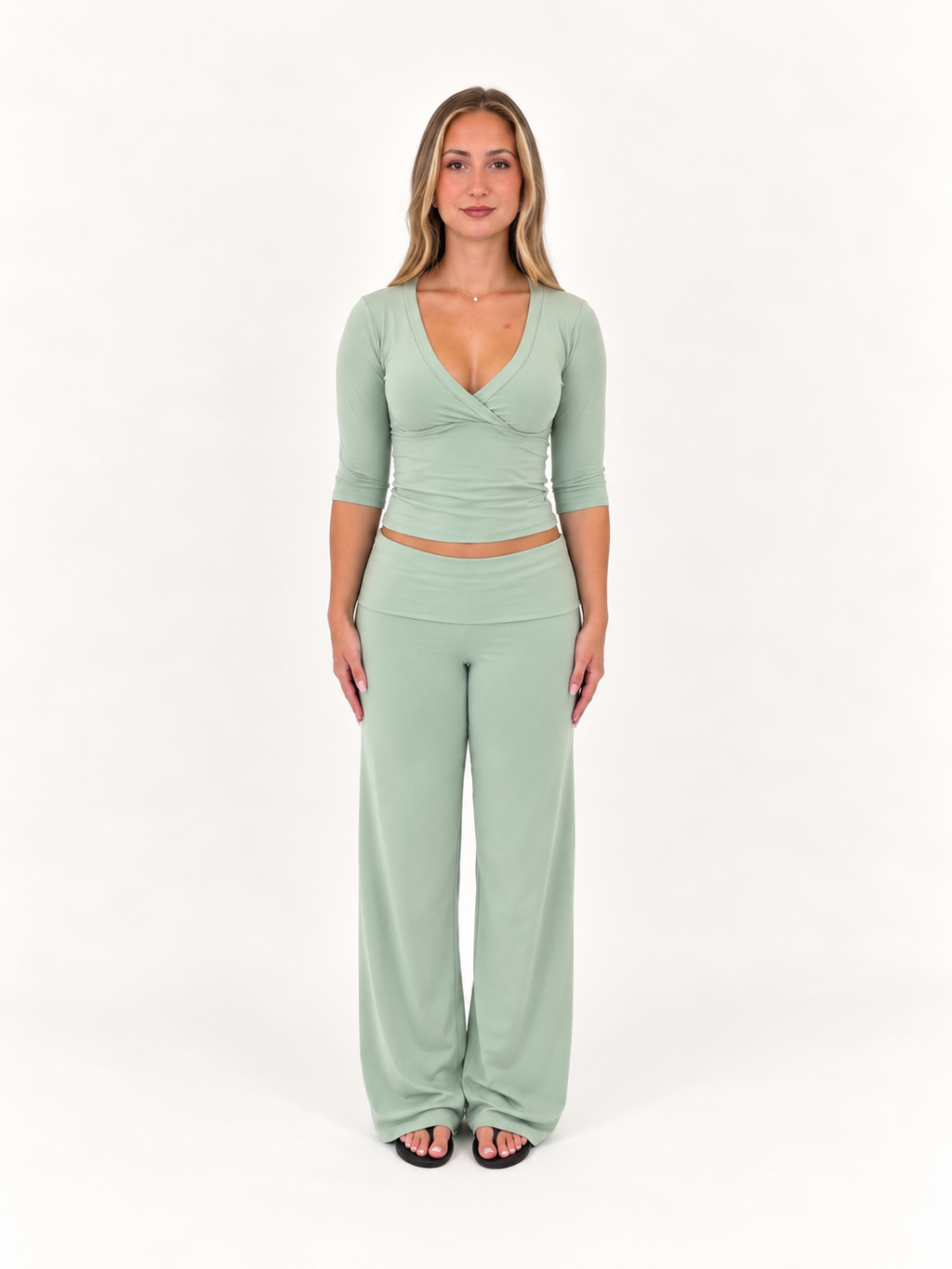 3/4 Sleeve Top (Green)