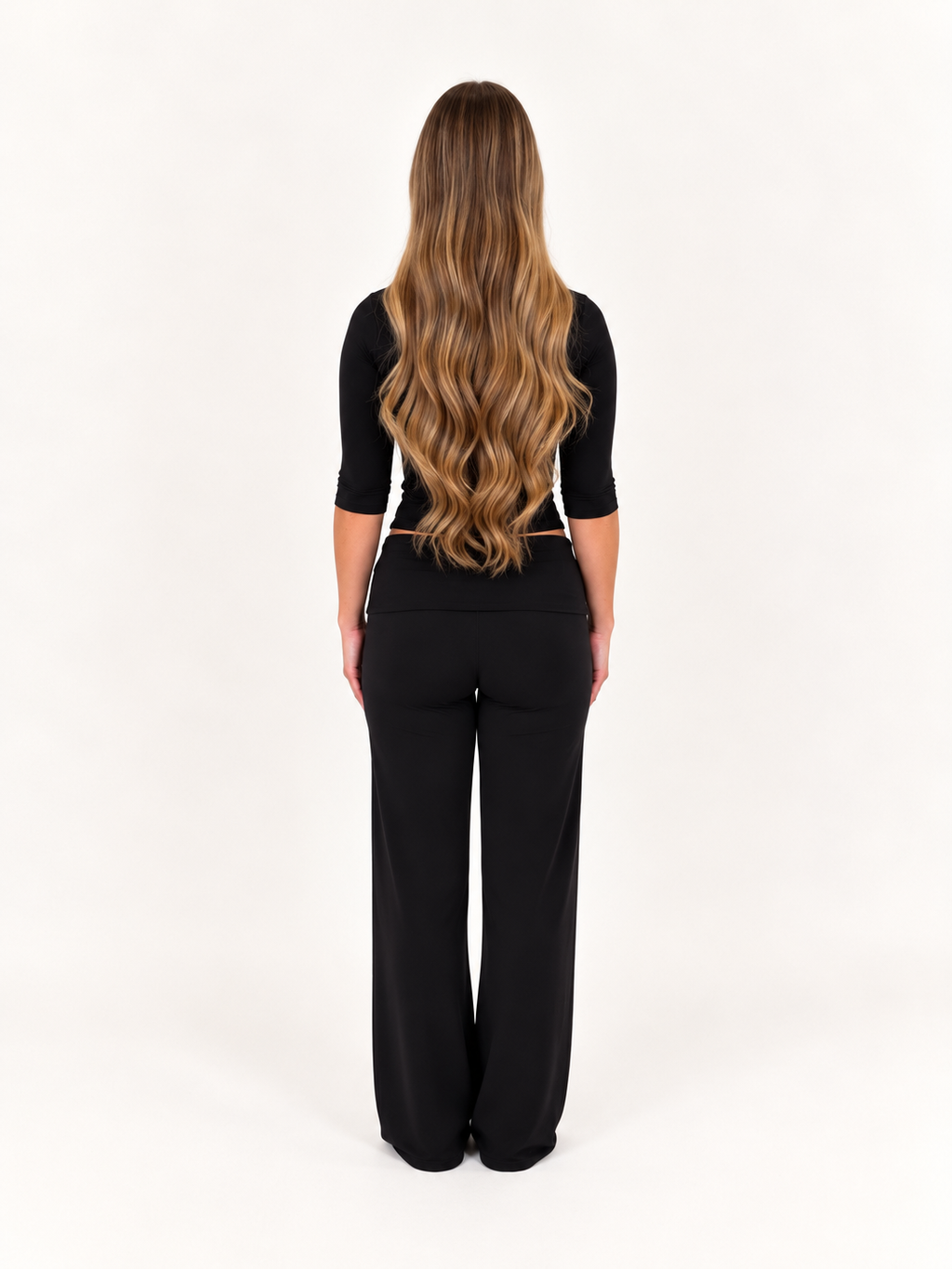 Fold Over Pants (Black) – Remi Girl