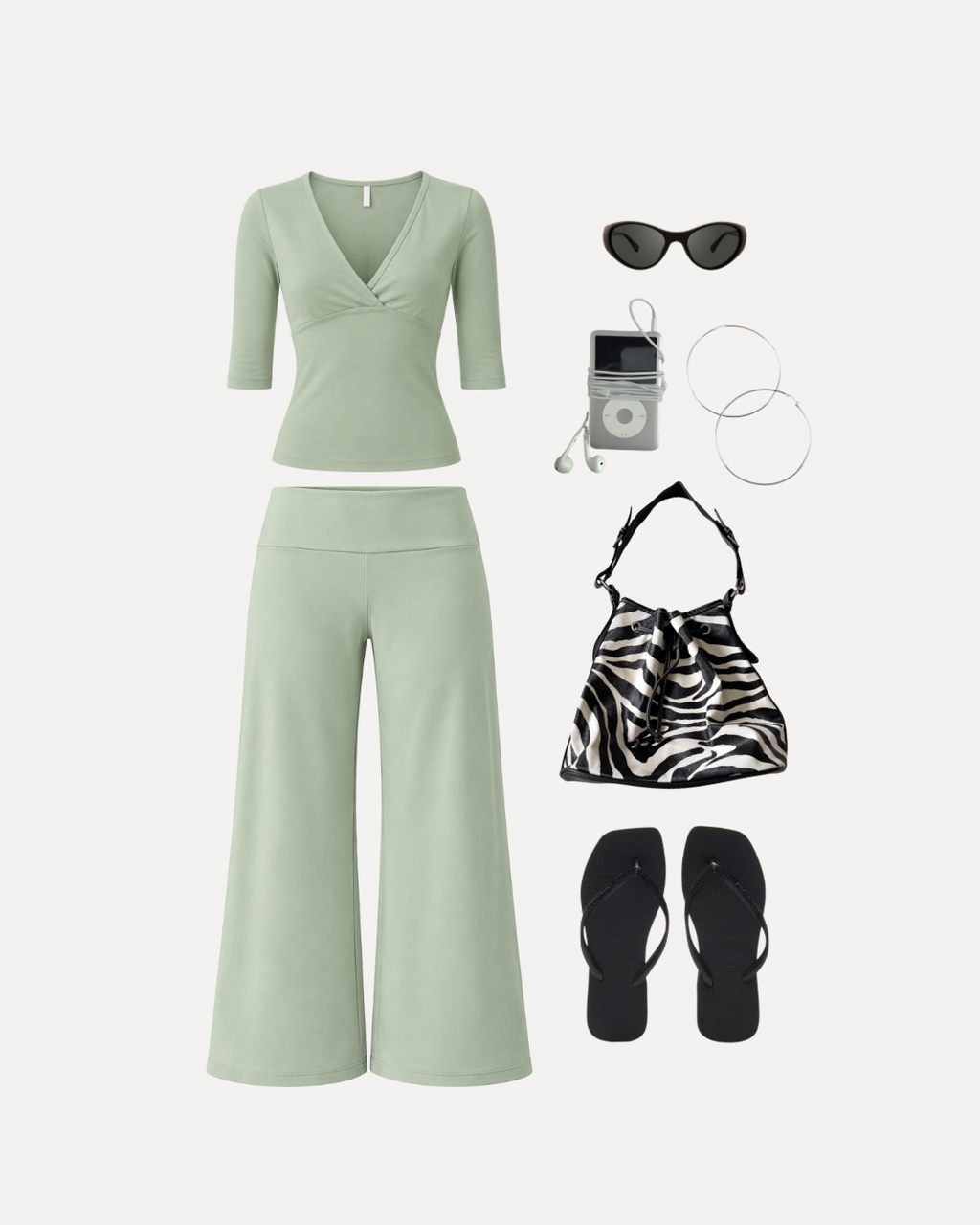 3/4 Sleeve Top (Green)