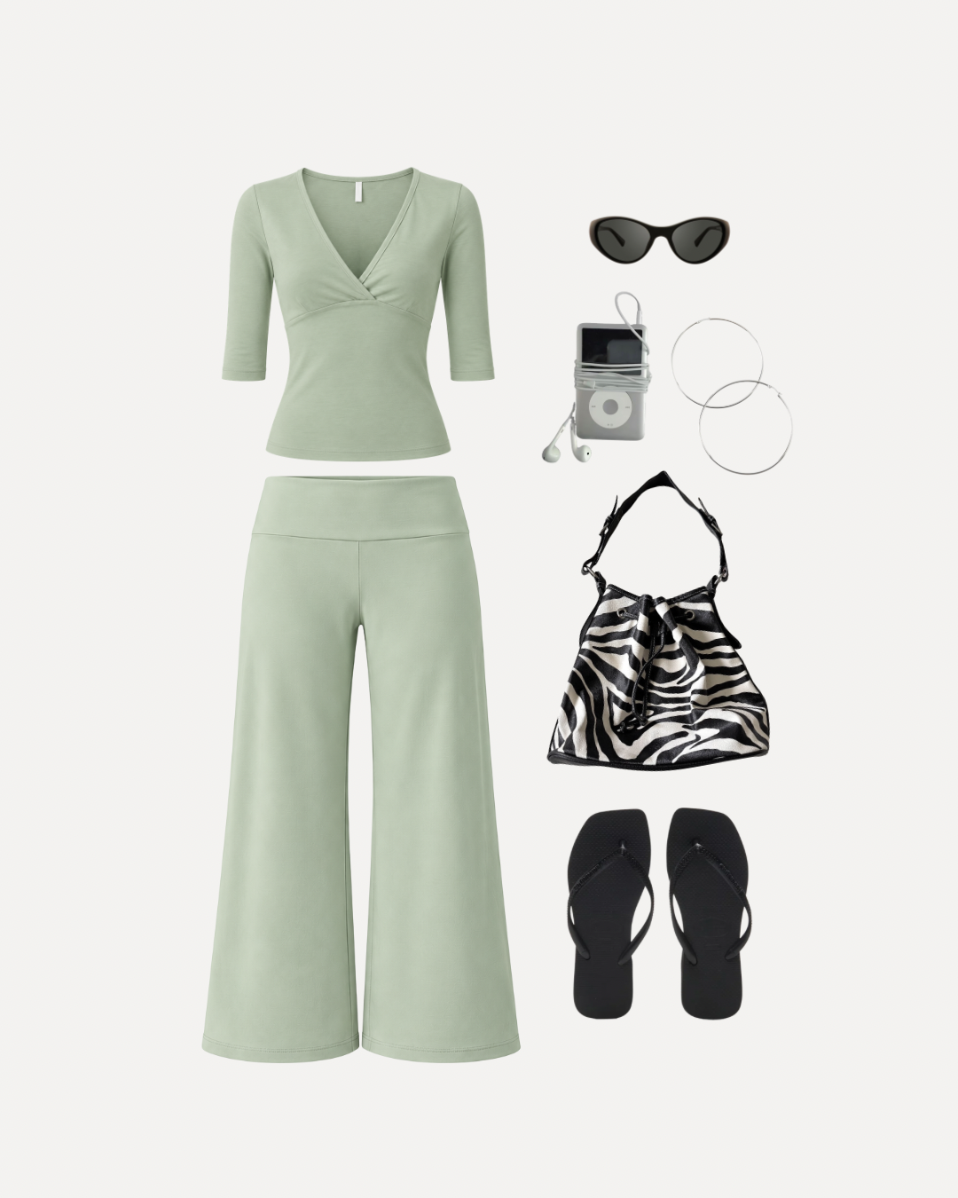 3/4 Sleeve Top (Green)