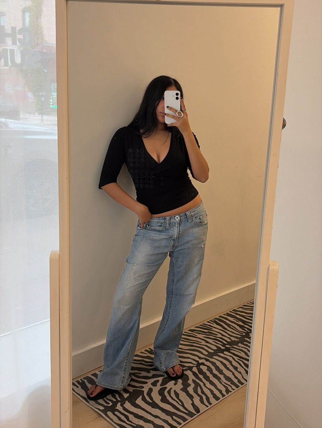 3/4 Sleeve Top (Black)