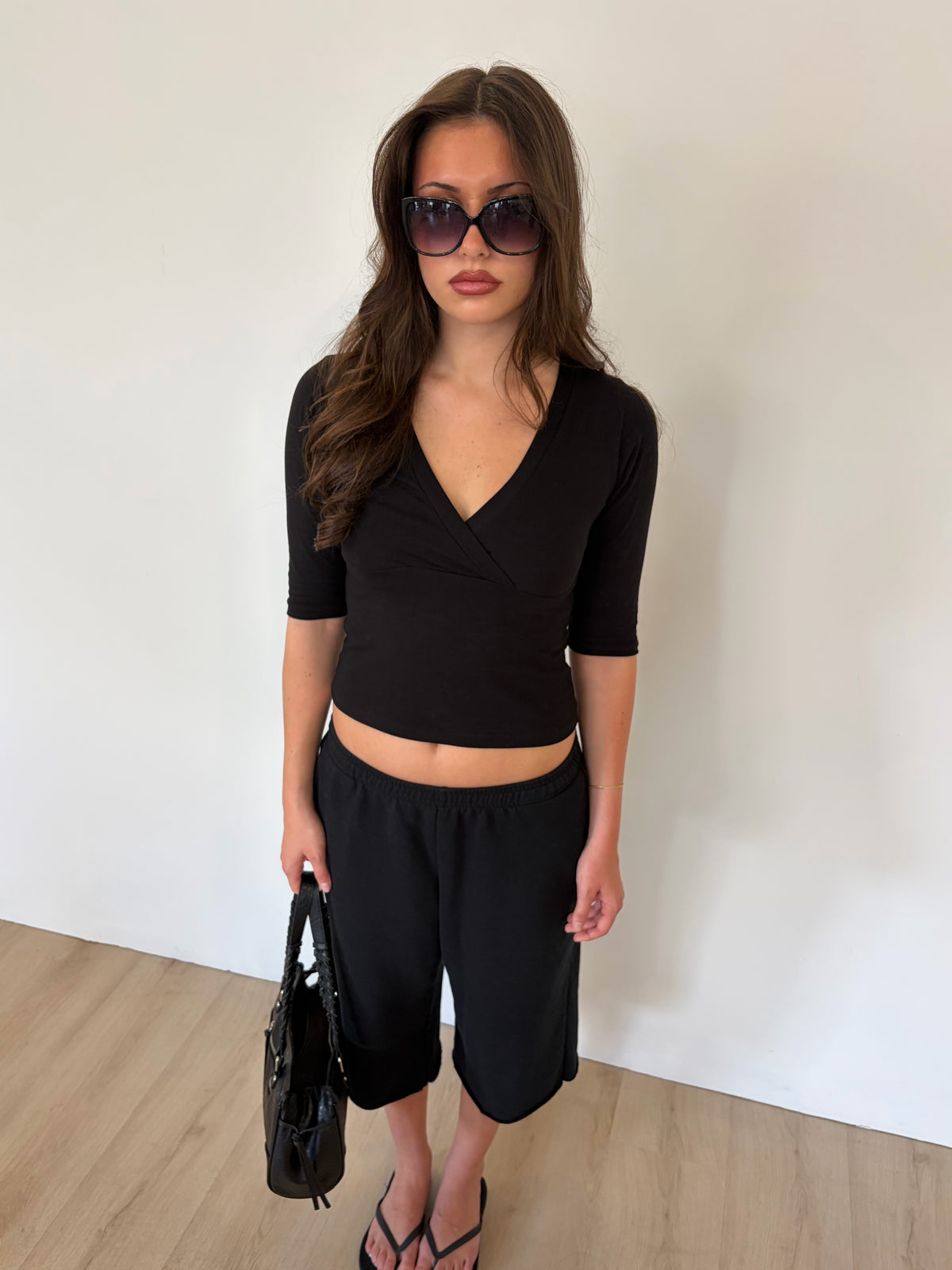 3/4 Sleeve Top (Black)