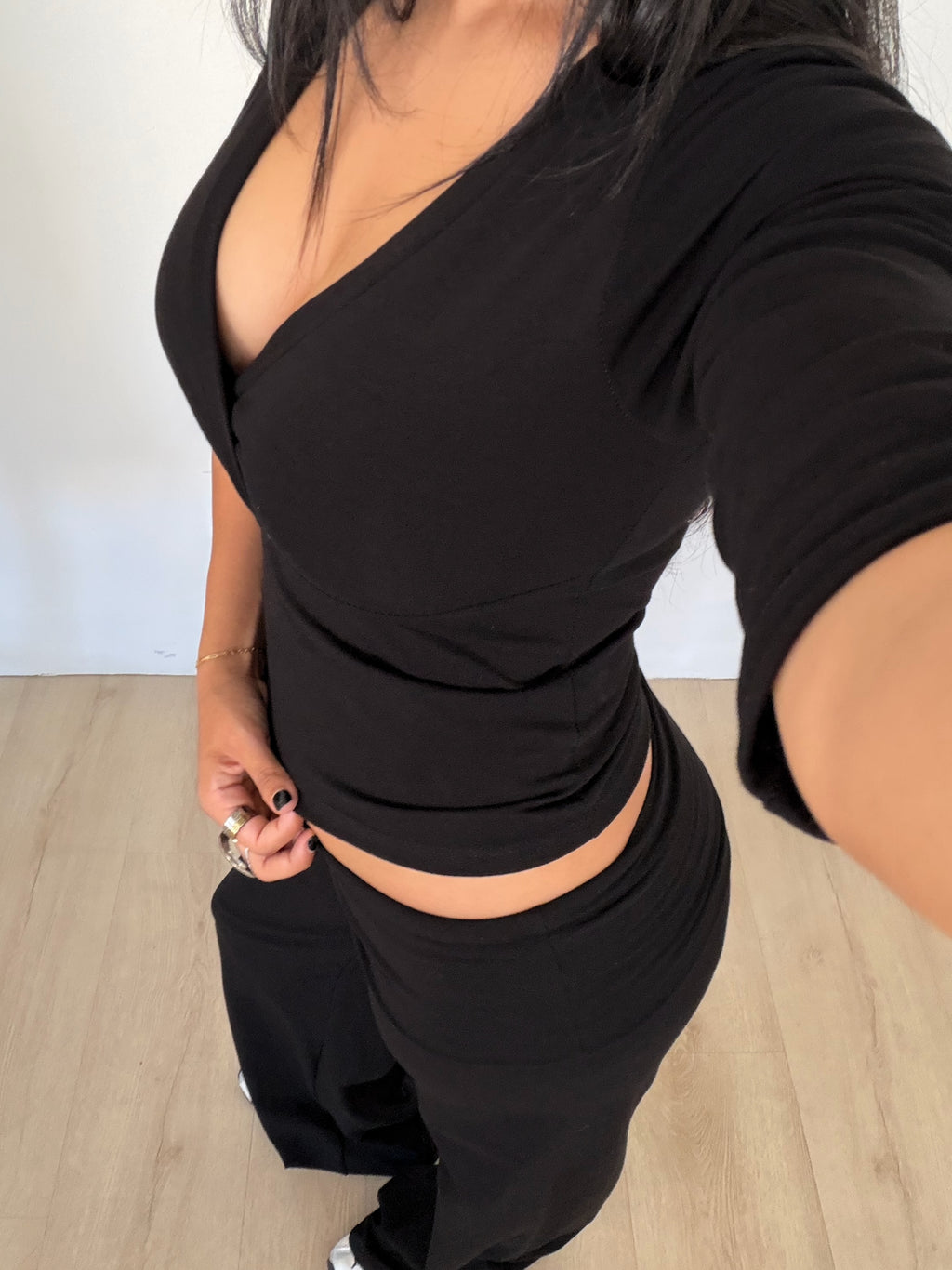 Fold Over Pants (Black)